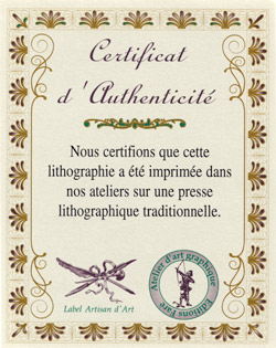 Certificat d'authenticité 